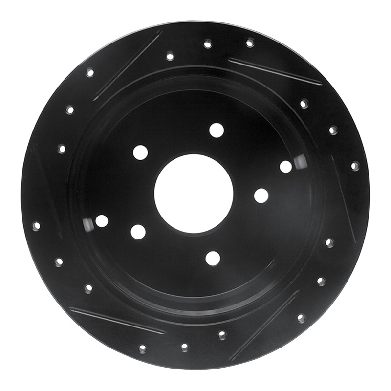 Pontiac GTO Brake Rotor (1) - Rear Right - R1 Concepts - Drilled & Slotted - Black - 2004